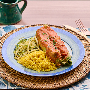 Panqueca Protéica de Carne com Molho de Tomates Frescos (MINI FIT)