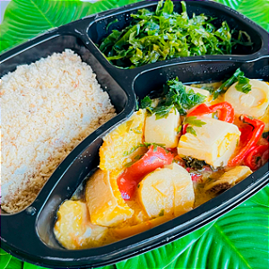 Moqueca de Banana-Terra e Palmito Pupunha